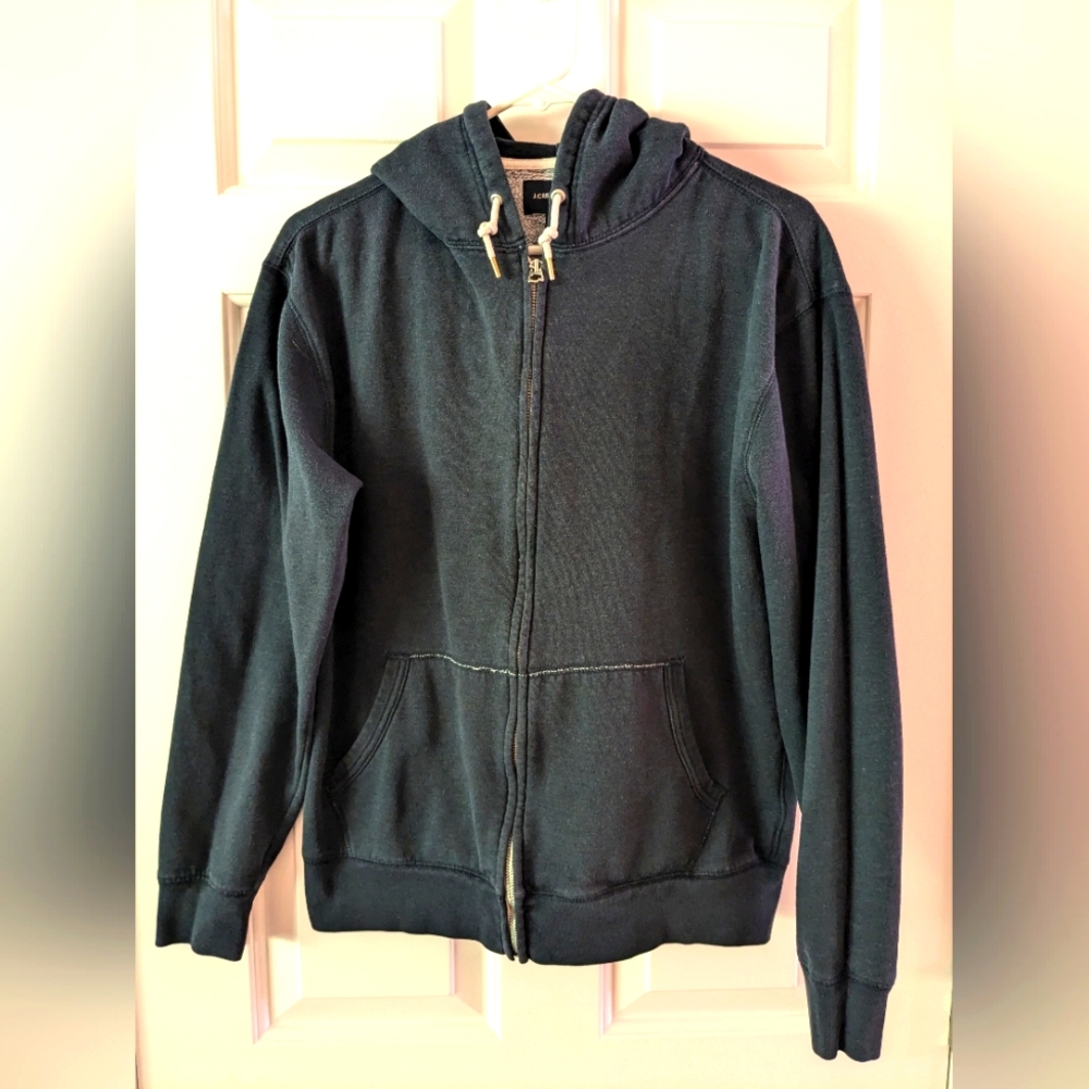 Men's J.Crew Zip Up Hoodie Navy Blue size M